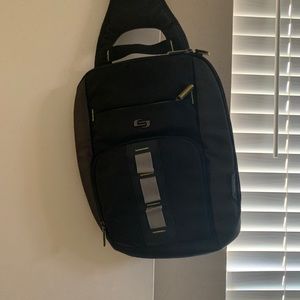 A sling backpack